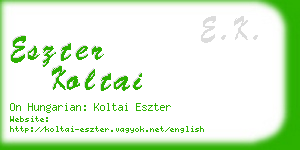 eszter koltai business card